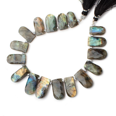 17x9-25x11mm Labradorite Faceted Fancy Shapes 8.5 inch 16 Beads (ONLINE ORDER ONLY)