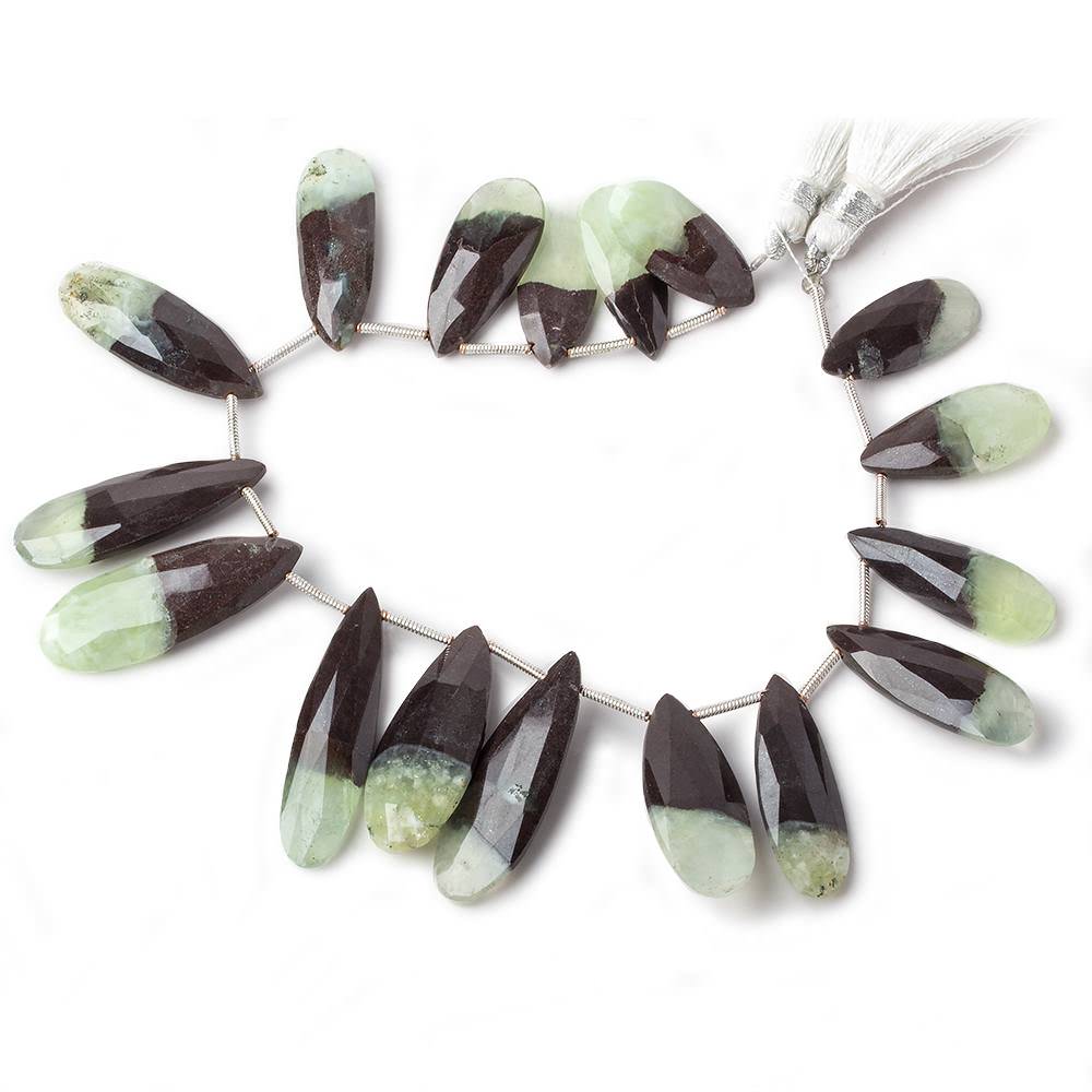 17x9-30x12mm Prehnite and Matrix Pear Briolettes 8 inch 17 pieces AA (ONLINE ORDER ONLY)