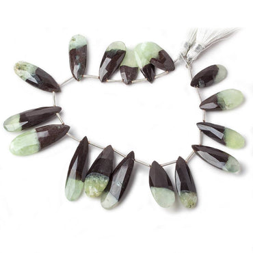 17x9-30x12mm Prehnite and Matrix Pear Briolettes 8 inch 17 pieces AA (ONLINE ORDER ONLY)