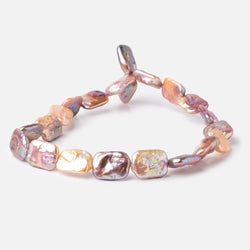 18-19mm Tonal Blush Rectangle Freshwater Pearls 15 inch 21 beads (ONLINE ORDER ONLY)