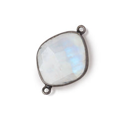 18-20mm Black Gold Bezel Rainbow Moonstone Faceted Nugget Connector 1 piece (ONLINE ORDER ONLY)