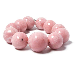 18-25mm Pink Peruvian Opal faceted rounds 9 inches 11 beads AAA grade (ONLINE ORDER ONLY)