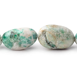 18-27mm Colombian Emerald in Matrix Plain Nuggets 14 inch 17 Beads (ONLINE ORDER ONLY)