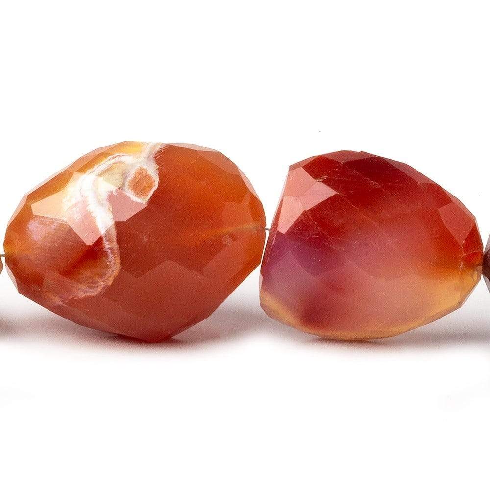 18 - 30mm Fire Opal Faceted Nugget Beads 15 inch 17 pieces (ONLINE ORDER ONLY)