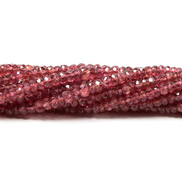 1.5-3.5mm Candy Apple Red Spinel faceted rondelles 16 inch 220 beads A Grade (ONLINE ORDER ONLY)