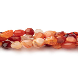5x5-8x6mm Mexican Fire Opal plain nuggets 18 inch 60 Beads (ONLINE ORDER ONLY)