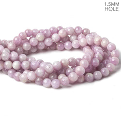 8mm Kunzite Plain Rounds 16 inch 51 beads 1.5mm Large Hole AA (ONLINE ORDER ONLY)