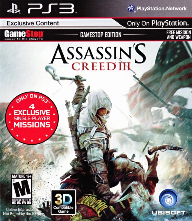 Assassin's Creed III: Gamestop Edition (Playstation 3) (Online Order Only)