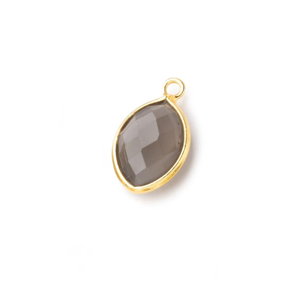 13x9mm Vermeil Bezel Grey Moonstone Marquise Pendant 1 piece (ONLINE ORDER ONLY)