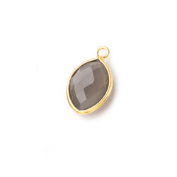 13x9mm Vermeil Bezel Grey Moonstone Marquise Pendant 1 piece (ONLINE ORDER ONLY)