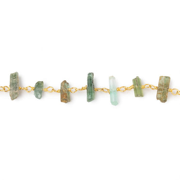 4x2-10x3mm Multi Color Tourmaline Natural Crystal on Vermeil Chain (ONLINE ORDER ONLY)