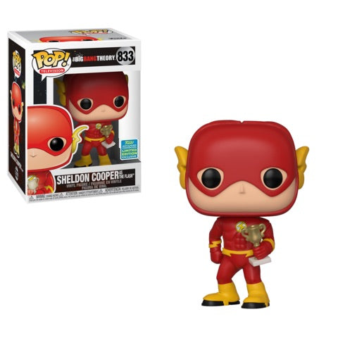 Funko POP! The Big Bang Theory - Sheldon as The Flash Vinyl Figure #833 2019 Summer Convention Exclusive (READ DESCRIPTION) (ONLINE ORDER ONLY)