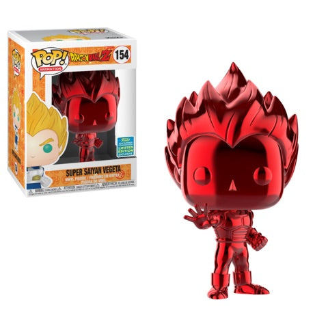 Funko POP! Dragon Ball Z - Super Saiyan Vegeta (Red Chrome) Vinyl Figure #154 2019 Summer Convention Exclusive (ONLINE ORDER ONLY)