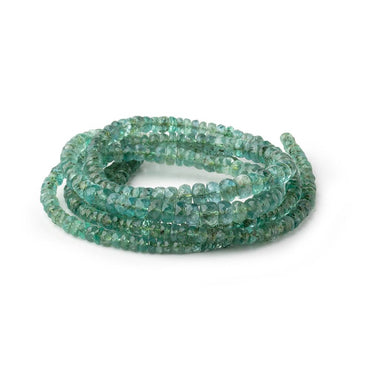 3-5mm Zambian Emerald Faceted Rondelle Beads 16 inch 196 pieces A (ONLINE ORDER ONLY)