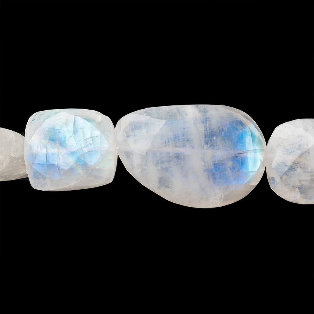 13x12-27x21mm Rainbow Moonstone faceted nuggets 14 inch 20 beads AA (ONLINE ORDER ONLY)