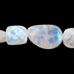 13x12-27x21mm Rainbow Moonstone faceted nuggets 14 inch 20 beads AA (ONLINE ORDER ONLY)