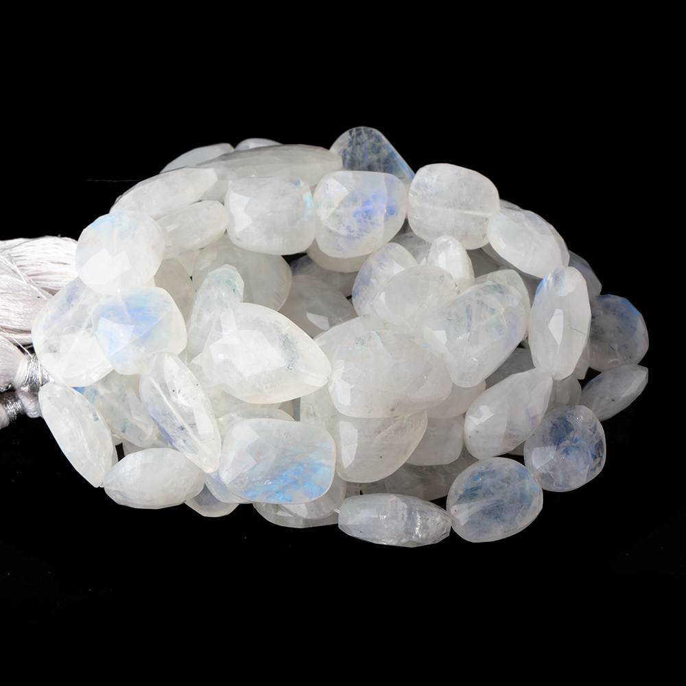 13x12-27x21mm Rainbow Moonstone faceted nuggets 14 inch 20 beads AA (ONLINE ORDER ONLY)
