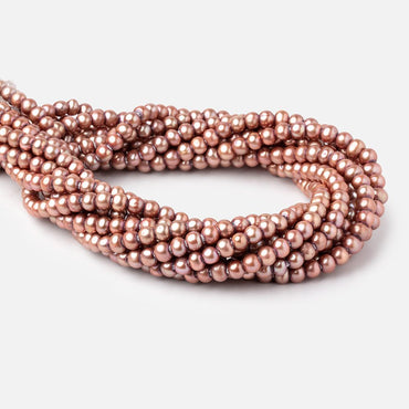 6-7mm Rosé Champagne Off Round Large Hole Freshwater Pearl 15 inch 75 pieces (ONLINE ORDER ONLY)