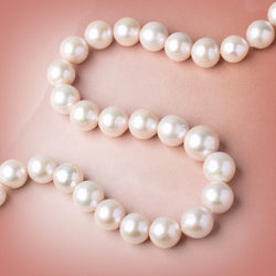 12-15mm White Round Freshwater Pearl 16.5 inch 32 pieces A (ONLINE ORDER ONLY)