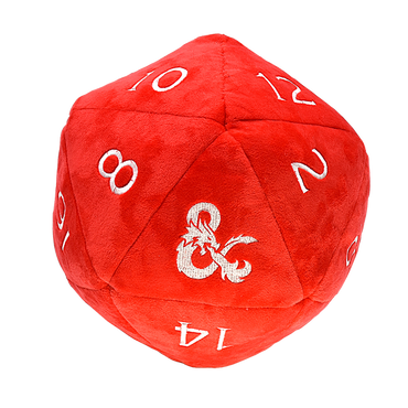 D20 Jumbo Plush Dice - D&D Red and White (ONLINE ORDER ONLY)