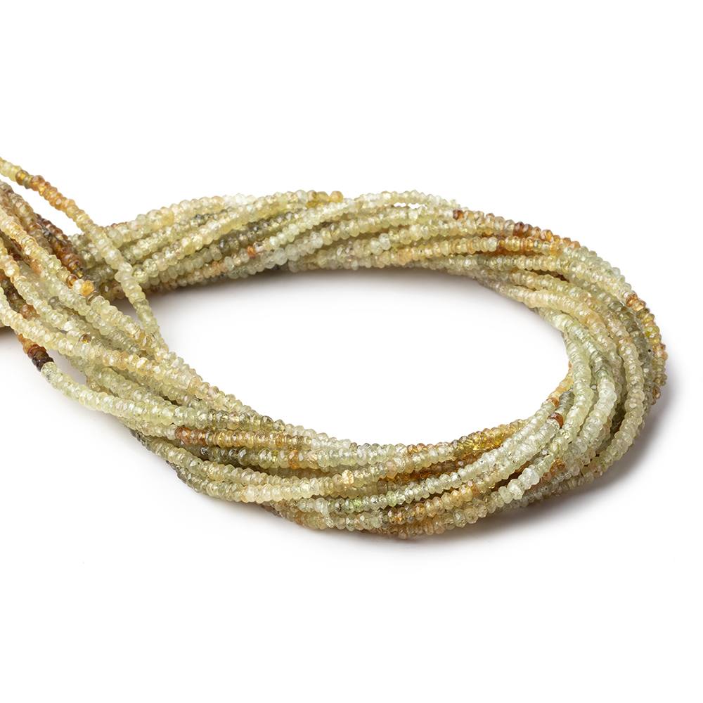 3mm Multi-tonal Grossular Garnet Faceted Rondelle Beads 13 inch 175 pieces (ONLINE ORDER ONLY)