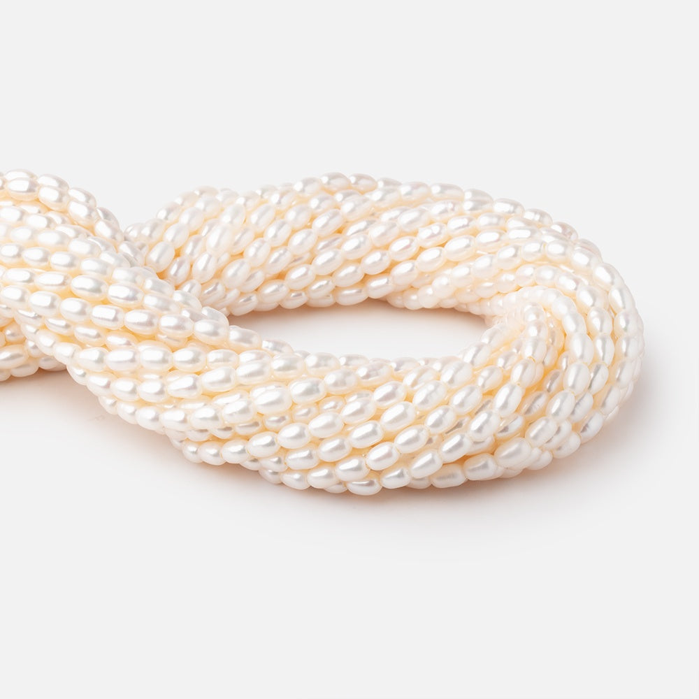 6x4-7x4mm Cream Large Hole Oval Freshwater Pearls 1.5mm drill hole 15 inch 60 pcs (ONLINE ORDER ONLY)