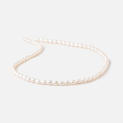 6x4-7x4mm Cream Large Hole Oval Freshwater Pearls 1.5mm drill hole 15 inch 60 pcs (ONLINE ORDER ONLY)