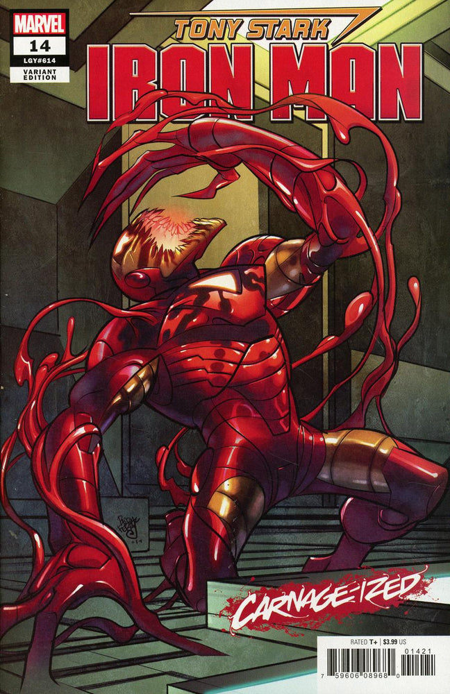TONY STARK IRON MAN #14 FERRY CARNAGE-IZED VAR (07/24/2019) (ONLINE ORDER ONLY)