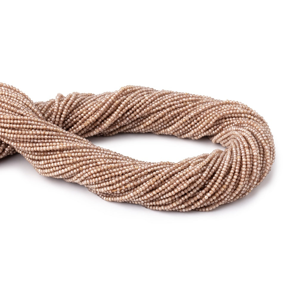 1.5mm Warm Champagne Zircon Micro Faceted rondelle beads 12.5 inch 220 pieces AAA (ONLINE ORDER ONLY)