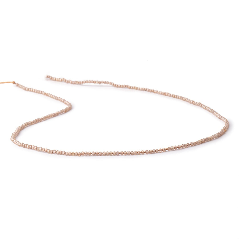 1.5mm Warm Champagne Zircon Micro Faceted rondelle beads 12.5 inch 220 pieces AAA (ONLINE ORDER ONLY)