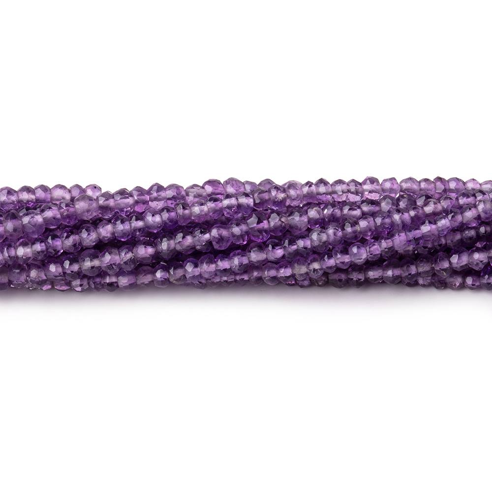 2-3mm Amethyst Faceted Rondelle Beads 13 inch 160 pieces (ONLINE ORDER ONLY)