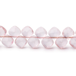 6x6mm Rose Quartz faceted pillow beads 7.5 inch 45 pieces A (ONLINE ORDER ONLY)
