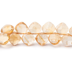 6.5mm Citrine Top Drilled Faceted Pillow Beads 7.25 inch 49 pieces A (ONLINE ORDER ONLY)