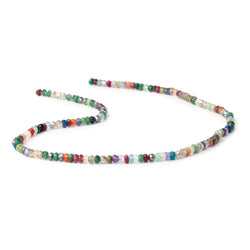 3-3.5mm Multi Gemstone Hand Faceted Rondelle Beads 13.75 inch (ONLINE ORDER ONLY)