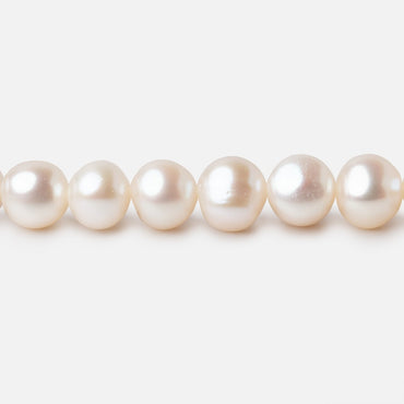 7mm Off White Side Drilled Off Round Freshwater Pearl Beads 15.5 inch 62 pieces (ONLINE ORDER ONLY)