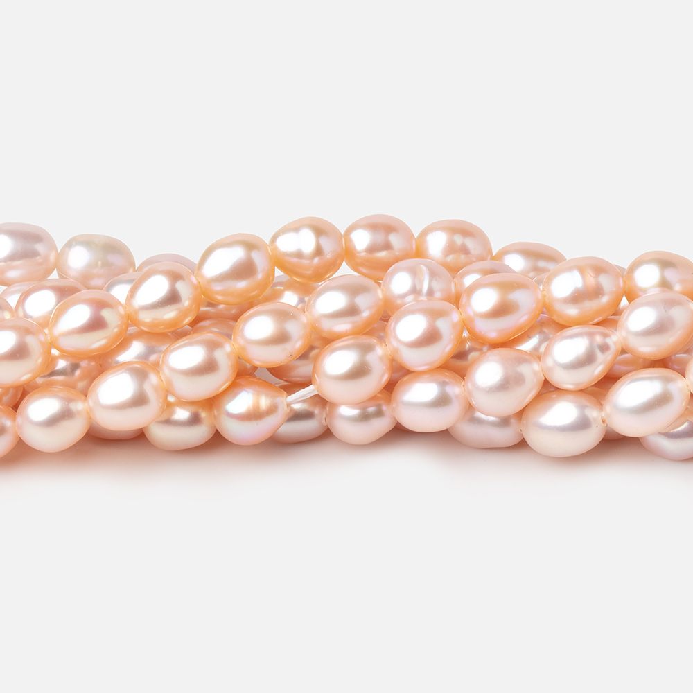 5x4mm Pink Straight Drill Oval Freshwater Pearls 15.5 inch 72 Beads A (ONLINE ORDER ONLY)