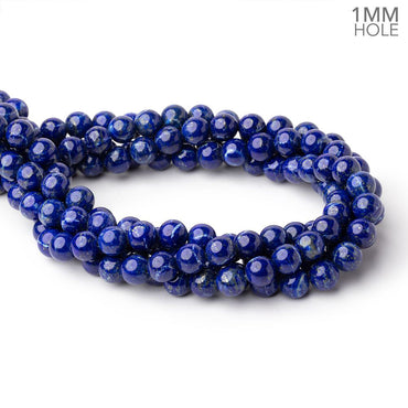 8mm Lapis Lazuli Plain Round Beads 16 inch 51 pieces 1mm Hole (ONLINE ORDER ONLY)