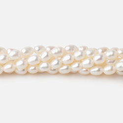 5.5x4mm Off White Oval Freshwater Pearl Beads 15.5 inch 69 pieces (ONLINE ORDER ONLY)