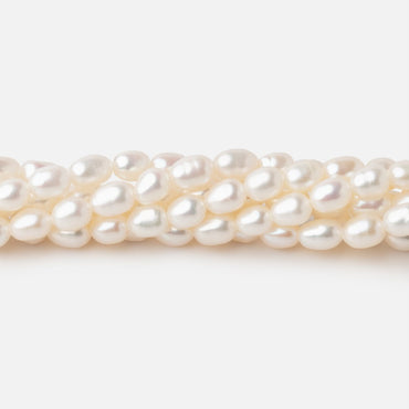 5.5x4mm Off White Oval Freshwater Pearl Beads 15.5 inch 69 pieces (ONLINE ORDER ONLY)