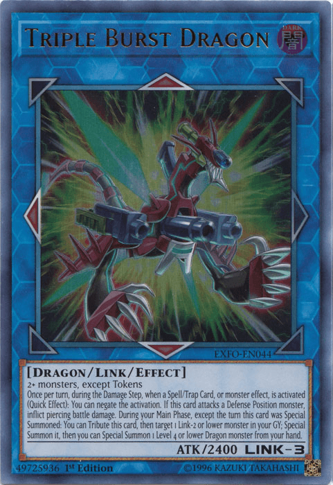 Triple Burst Dragon [EXFO-EN044] Ultra Rare (ONLINE ORDER ONLY)