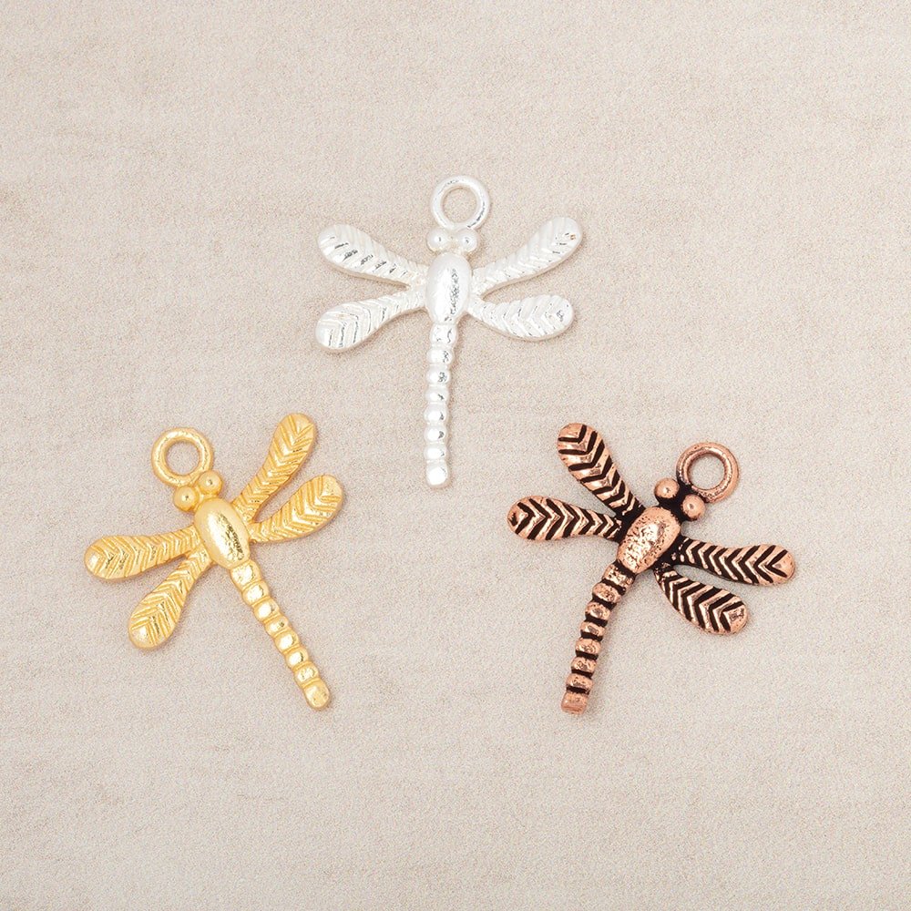 18.5mm Dragonfly Pendant Charm Set of 4 pieces (ONLINE ORDER ONLY)