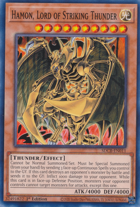 Hamon, Lord of Striking Thunder [SDCB-EN011] Common (ONLINE ORDER ONLY)