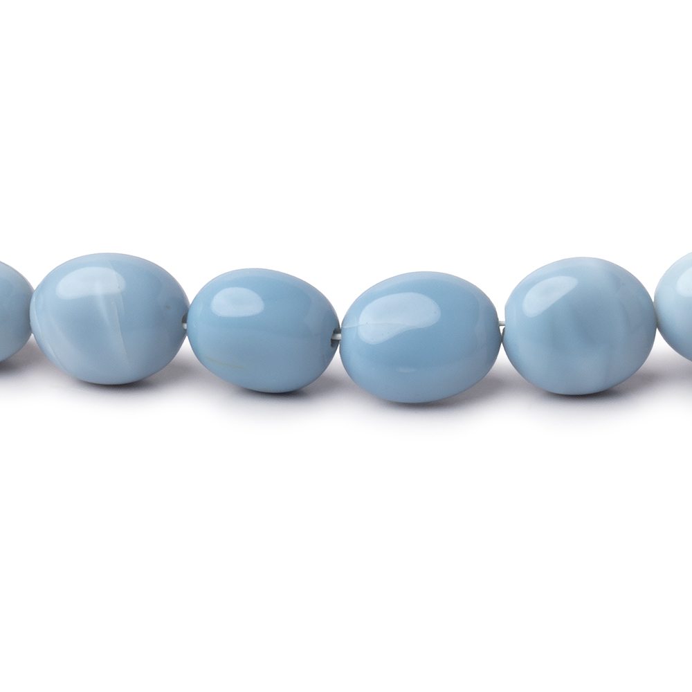 7.5-9.5mm Owyhee Blue Opal Plain Oval Beads 18 inch 42 pieces (ONLINE ORDER ONLY)