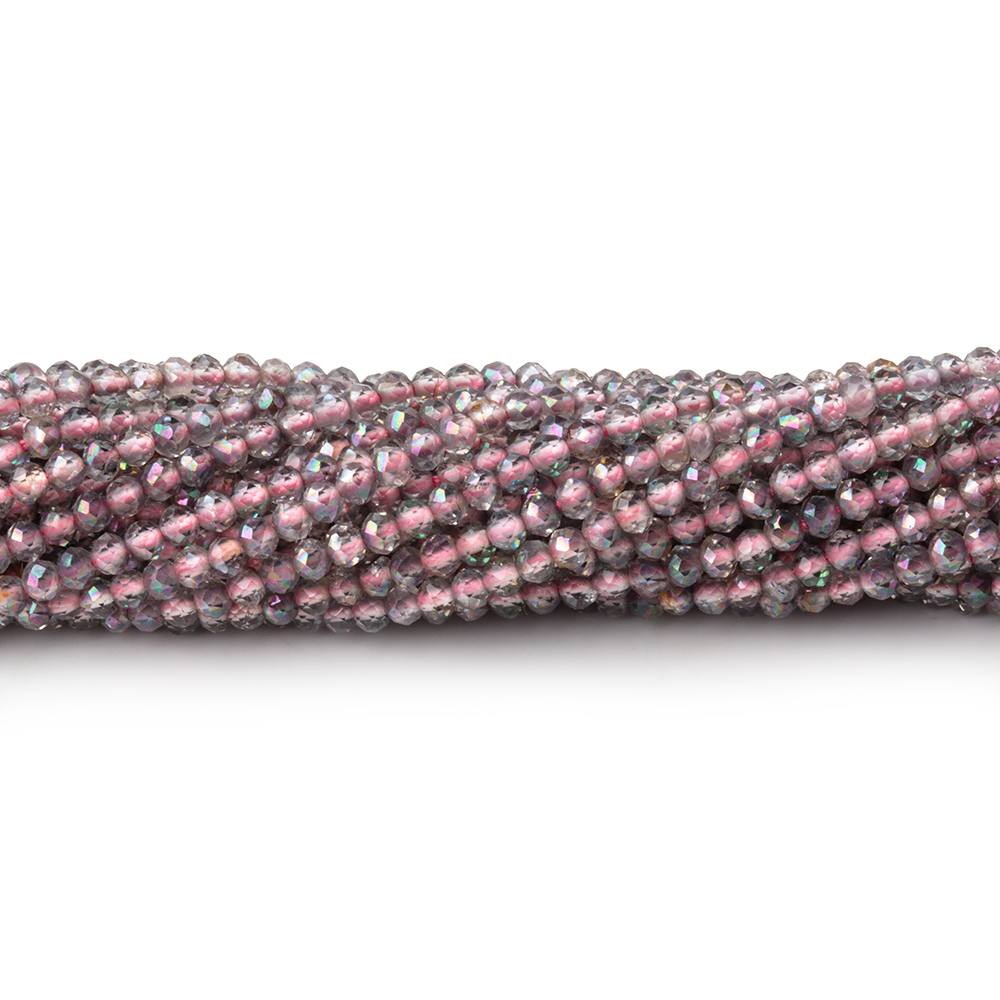 2mm Mystic Pink Topaz micro faceted rondelle beads 13 inch 180 pieces (ONLINE ORDER ONLY)