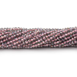 2mm Mystic Pink Topaz micro faceted rondelle beads 13 inch 180 pieces (ONLINE ORDER ONLY)