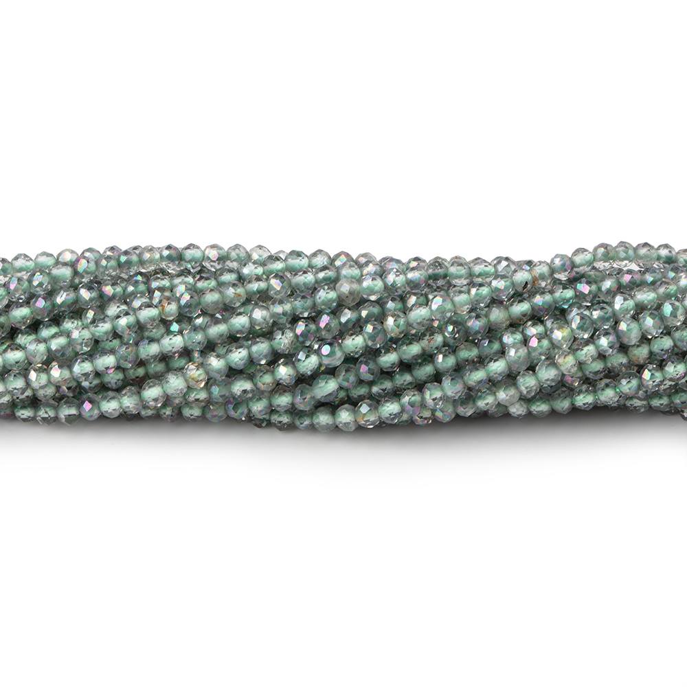 2mm Mystic Green Topaz micro faceted rondelle beads 13 inch 180 pieces (ONLINE ORDER ONLY)