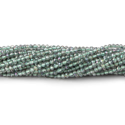 2mm Mystic Green Topaz micro faceted rondelle beads 13 inch 180 pieces (ONLINE ORDER ONLY)