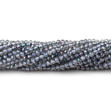 2mm Mystic Periwinkle Blue Topaz micro faceted rondelle beads 13 inch 180 pieces (ONLINE ORDER ONLY)