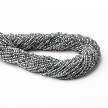 2mm Mystic Platinum Grey Topaz micro faceted rondelle beads 13 inch 180 pieces (ONLINE ORDER ONLY)
