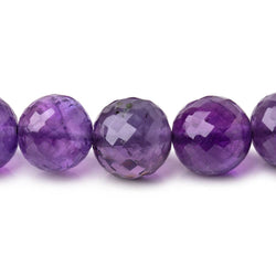 9-11.5mm Amethyst faceted round beads 16 inch 40 pieces (ONLINE ORDER ONLY)